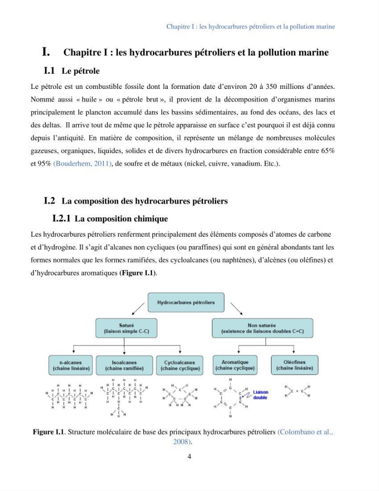 Caractérisation des bactéries marines dégradant les différentes fractions du pétrole