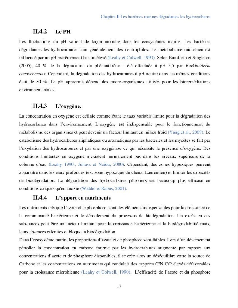 Caractérisation des bactéries marines dégradant les différentes fractions du pétrole