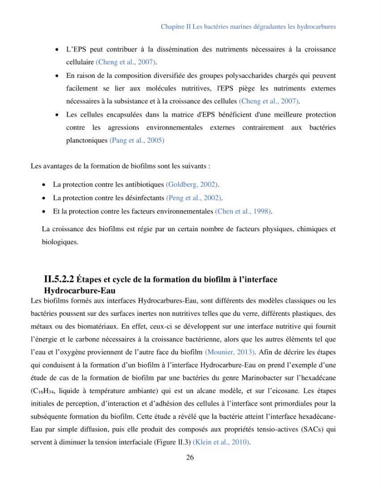 Caractérisation des bactéries marines dégradant les différentes fractions du pétrole