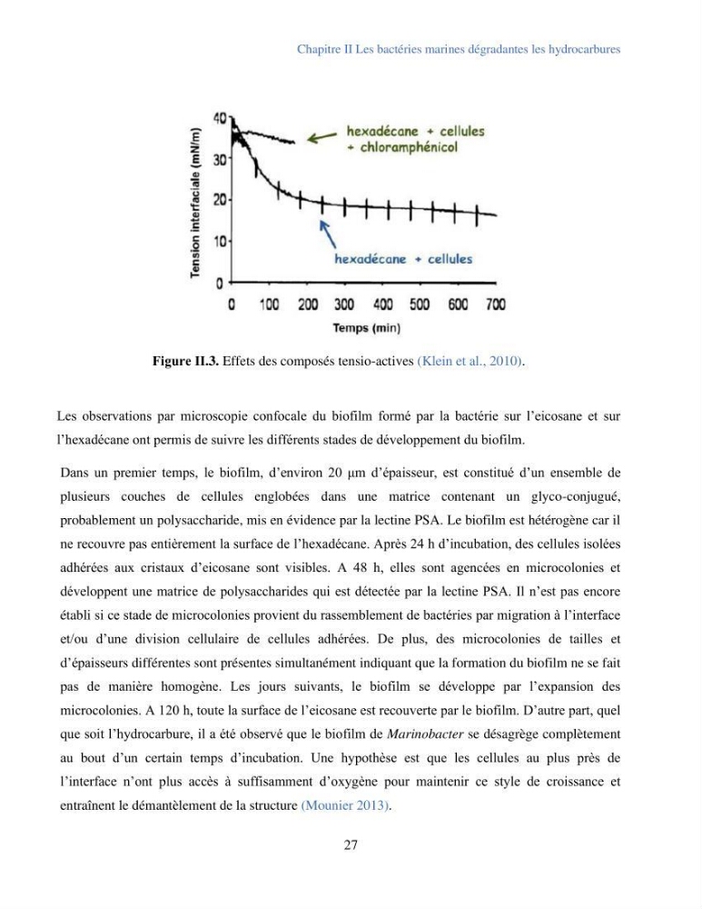 Caractérisation des bactéries marines dégradant les différentes fractions du pétrole