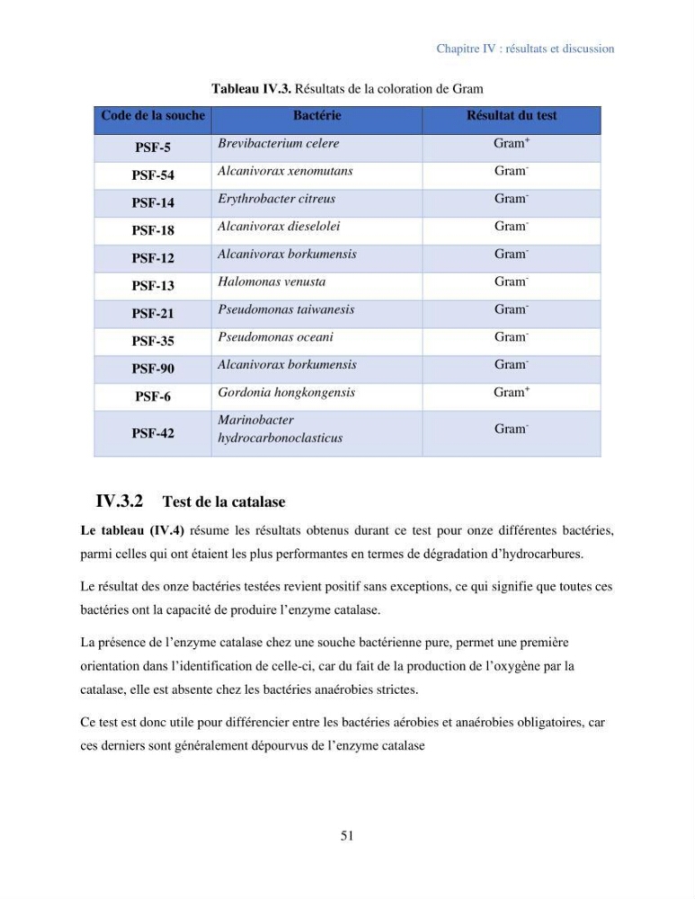 Caractérisation des bactéries marines dégradant les différentes fractions du pétrole