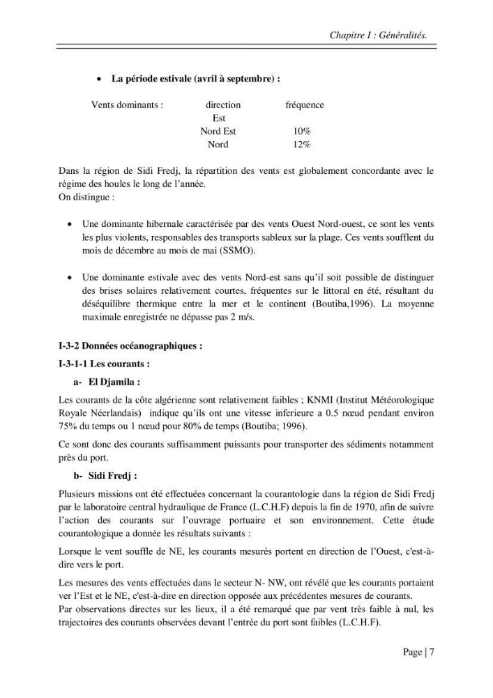 Ensablement des ports de Sidi fredj et d\'El Djamila et le devenir des produits de dragage