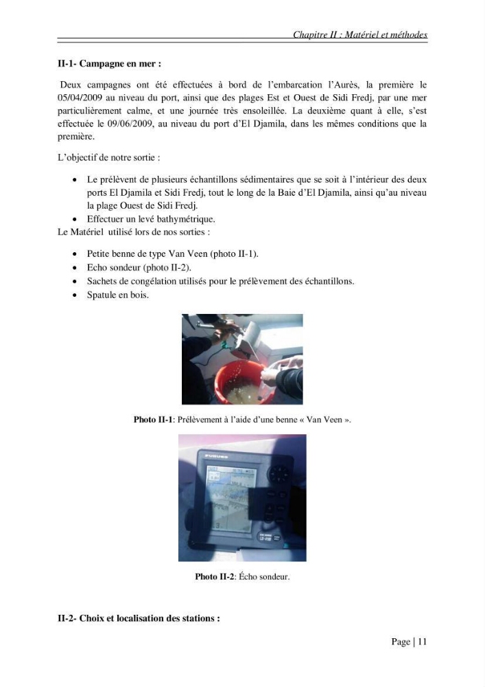 Ensablement des ports de Sidi fredj et d\'El Djamila et le devenir des produits de dragage