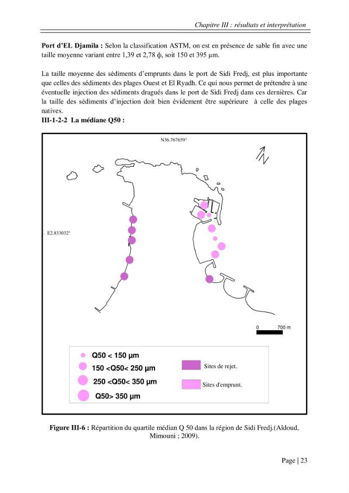 Ensablement des ports de Sidi fredj et d\'El Djamila et le devenir des produits de dragage