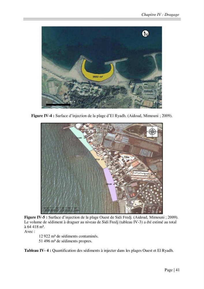 Ensablement des ports de Sidi fredj et d\'El Djamila et le devenir des produits de dragage