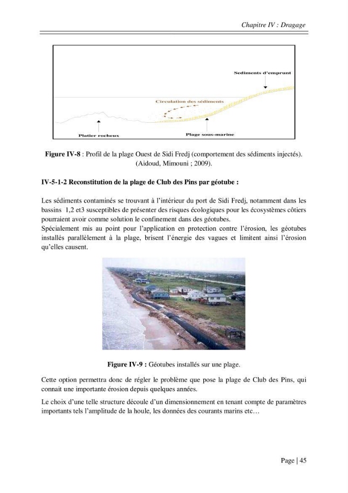 Ensablement des ports de Sidi fredj et d\'El Djamila et le devenir des produits de dragage