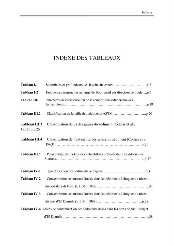 Ensablement des ports de Sidi fredj et d\'El Djamila et le devenir des produits de dragage