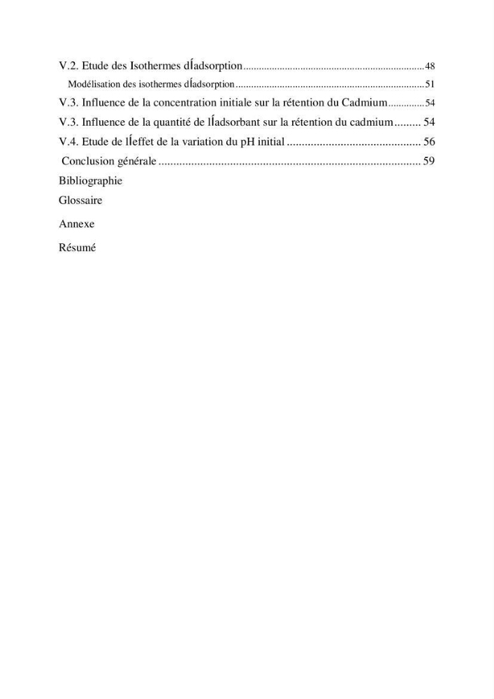 Rétention du cadmium dans un milieu aqueux sur une argile brute Algérienne.