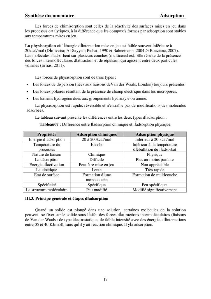 Rétention du cadmium dans un milieu aqueux sur une argile brute Algérienne.