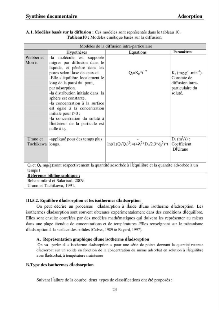 Rétention du cadmium dans un milieu aqueux sur une argile brute Algérienne.