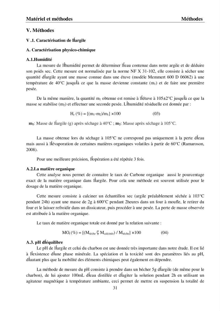 Rétention du cadmium dans un milieu aqueux sur une argile brute Algérienne.