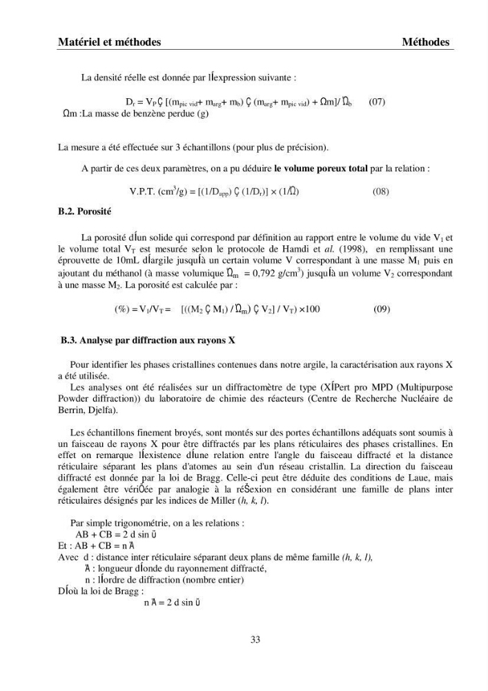 Rétention du cadmium dans un milieu aqueux sur une argile brute Algérienne.