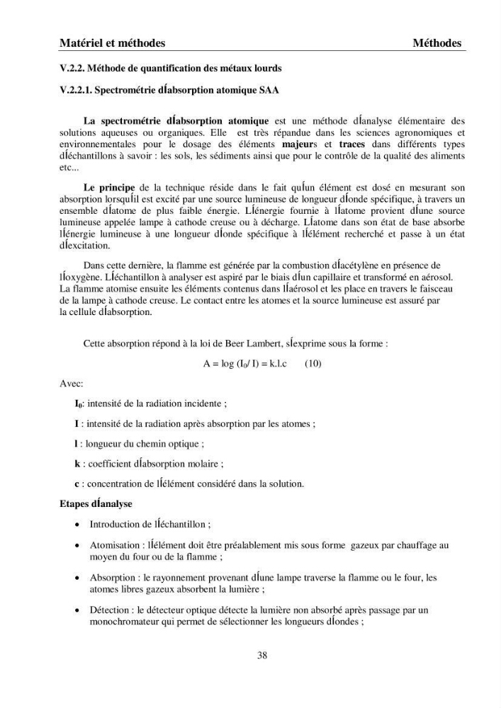 Rétention du cadmium dans un milieu aqueux sur une argile brute Algérienne.