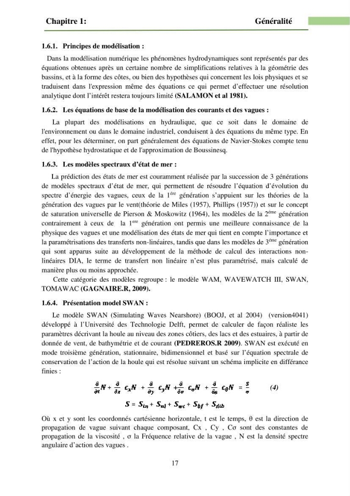 Combinaison des modèles numériques et des images satéllites pour la détermination des courants côtiers.