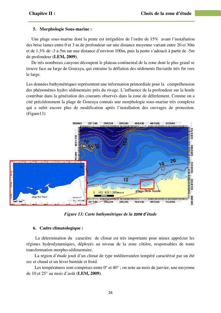 Combinaison des modèles numériques et des images satéllites pour la détermination des courants côtiers.