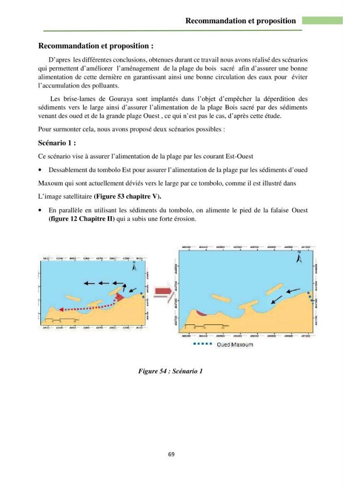 Combinaison des modèles numériques et des images satéllites pour la détermination des courants côtiers.