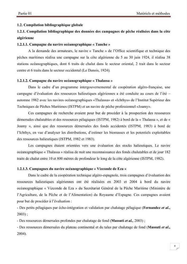 Protocole de mise en place d\'une base de données sur la biodiversité des poissons marins de la côte Algerienne
