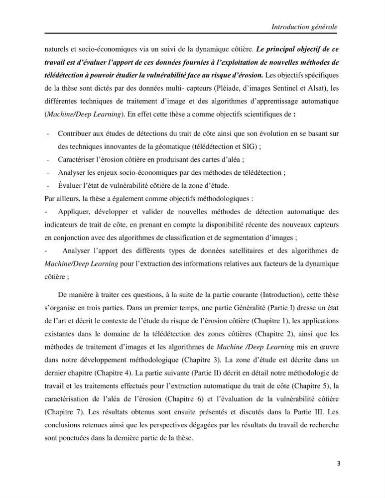 Apport des techniques de télédétection à l’étude de la vulnérabilité et risques côtiers: (cas de la côte ouest-algérienne)