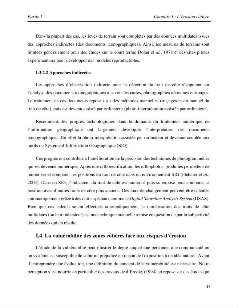 Apport des techniques de télédétection à l’étude de la vulnérabilité et risques côtiers: (cas de la côte ouest-algérienne)