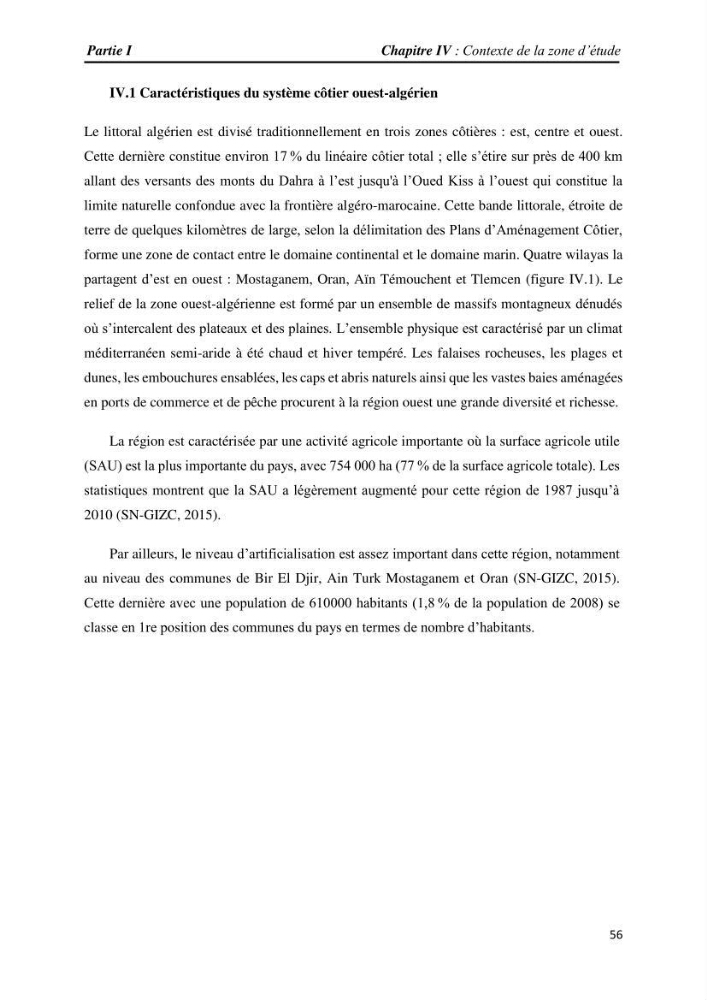 Apport des techniques de télédétection à l’étude de la vulnérabilité et risques côtiers: (cas de la côte ouest-algérienne)