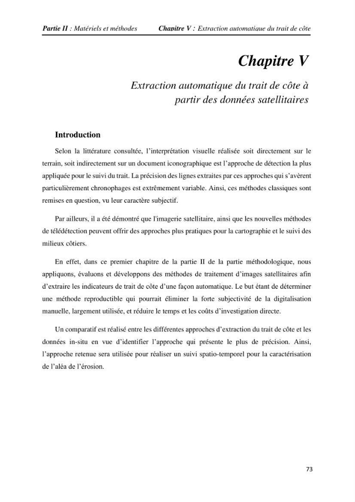 Apport des techniques de télédétection à l’étude de la vulnérabilité et risques côtiers: (cas de la côte ouest-algérienne)