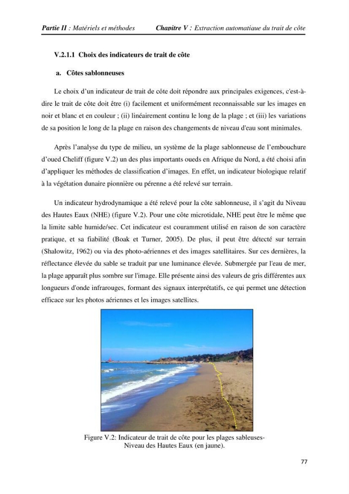 Apport des techniques de télédétection à l’étude de la vulnérabilité et risques côtiers: (cas de la côte ouest-algérienne)