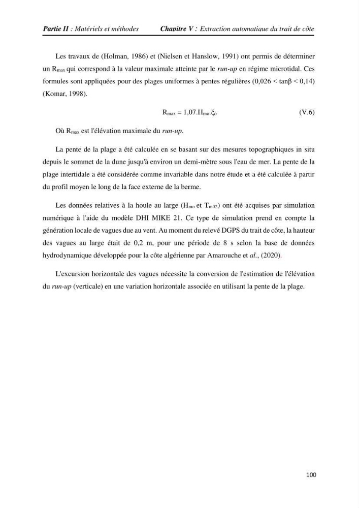 Apport des techniques de télédétection à l’étude de la vulnérabilité et risques côtiers: (cas de la côte ouest-algérienne)