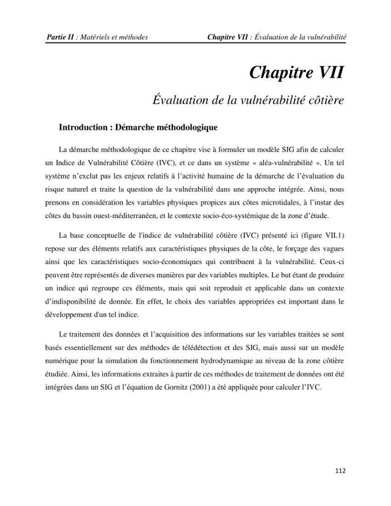 Apport des techniques de télédétection à l’étude de la vulnérabilité et risques côtiers: (cas de la côte ouest-algérienne)