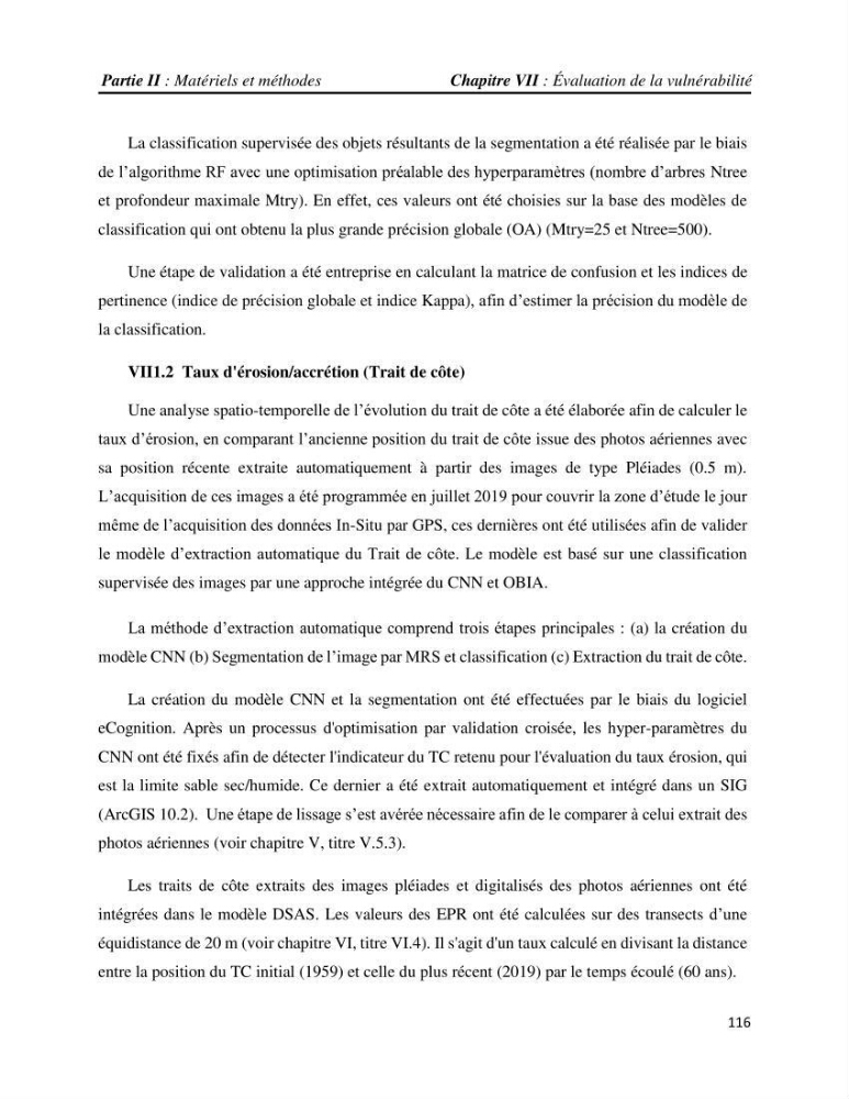 Apport des techniques de télédétection à l’étude de la vulnérabilité et risques côtiers: (cas de la côte ouest-algérienne)