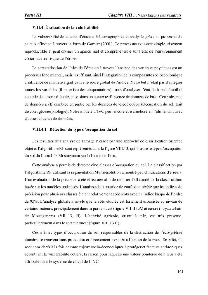Apport des techniques de télédétection à l’étude de la vulnérabilité et risques côtiers: (cas de la côte ouest-algérienne)