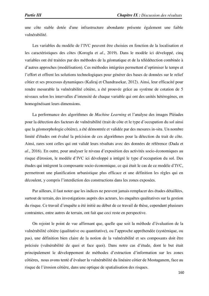 Apport des techniques de télédétection à l’étude de la vulnérabilité et risques côtiers: (cas de la côte ouest-algérienne)