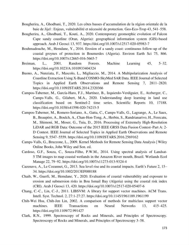 Apport des techniques de télédétection à l’étude de la vulnérabilité et risques côtiers: (cas de la côte ouest-algérienne)