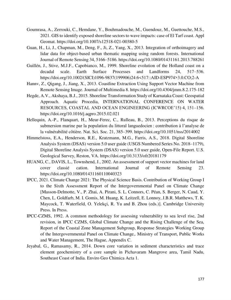 Apport des techniques de télédétection à l’étude de la vulnérabilité et risques côtiers: (cas de la côte ouest-algérienne)