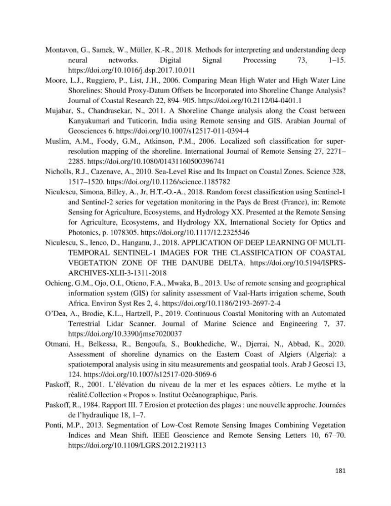 Apport des techniques de télédétection à l’étude de la vulnérabilité et risques côtiers: (cas de la côte ouest-algérienne)