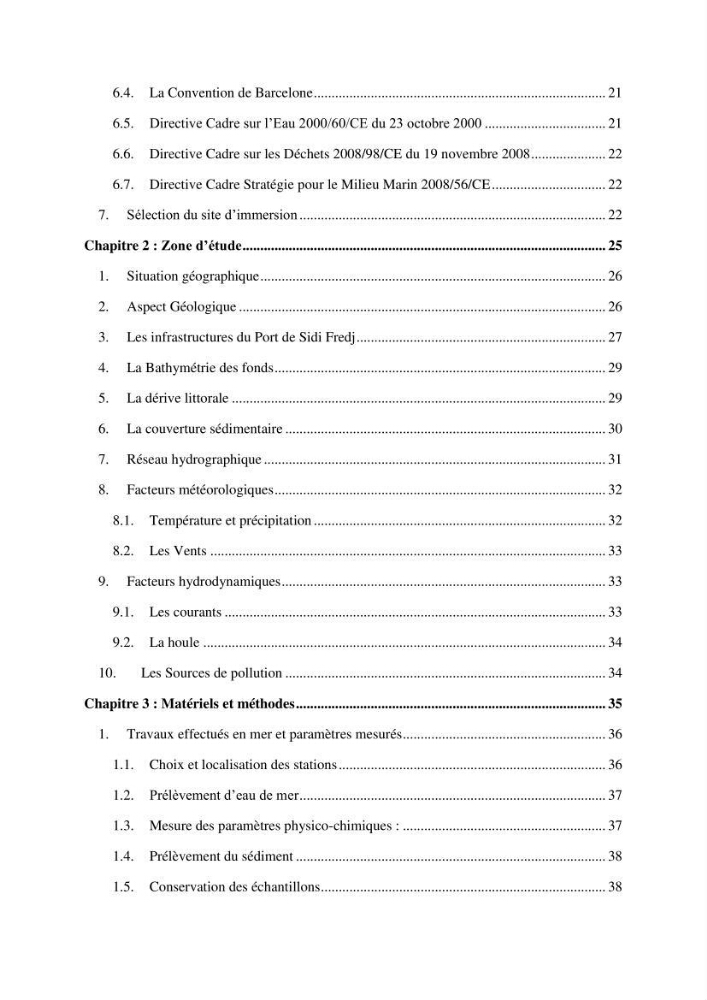 Evaluation de la qualité des sédiments superficiels du port de Sidi-Fredj en vue d\'une opération de dragage