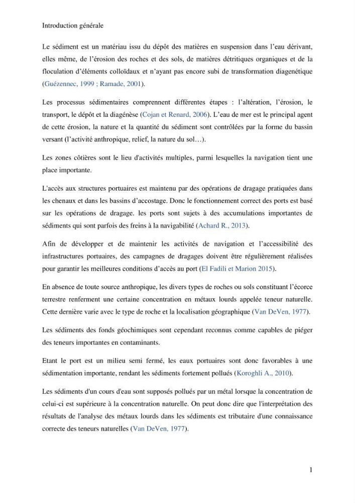 Evaluation de la qualité des sédiments superficiels du port de Sidi-Fredj en vue d\'une opération de dragage