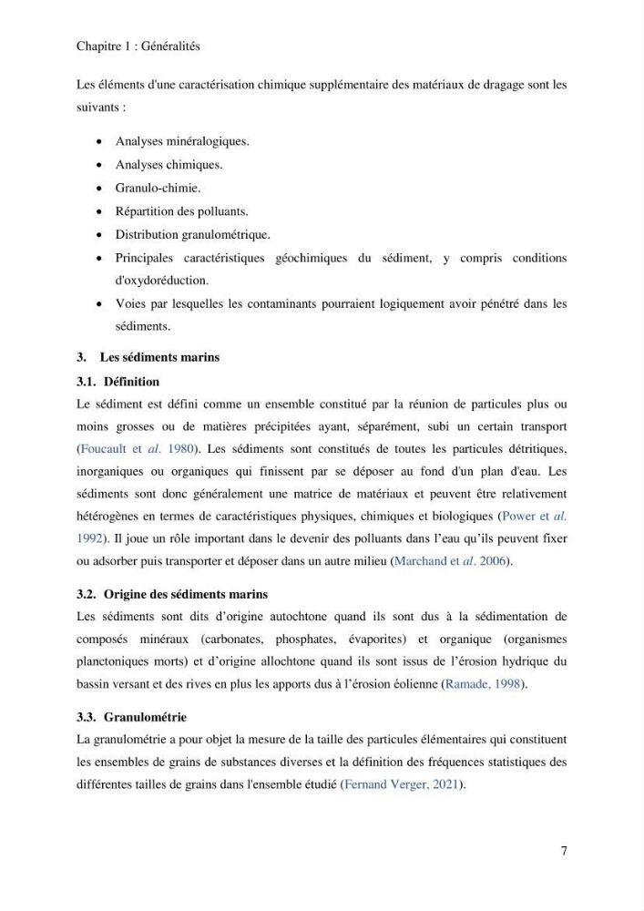 Evaluation de la qualité des sédiments superficiels du port de Sidi-Fredj en vue d\'une opération de dragage