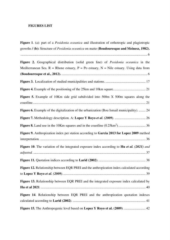 Assessment and quantification of anthropogenic pressures on Posidonia oceanica (L.) Delile 1883 meadows in the central Algerian coast