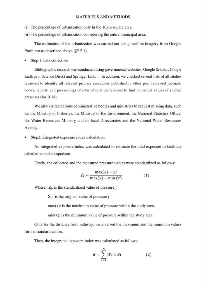 Assessment and quantification of anthropogenic pressures on Posidonia oceanica (L.) Delile 1883 meadows in the central Algerian coast