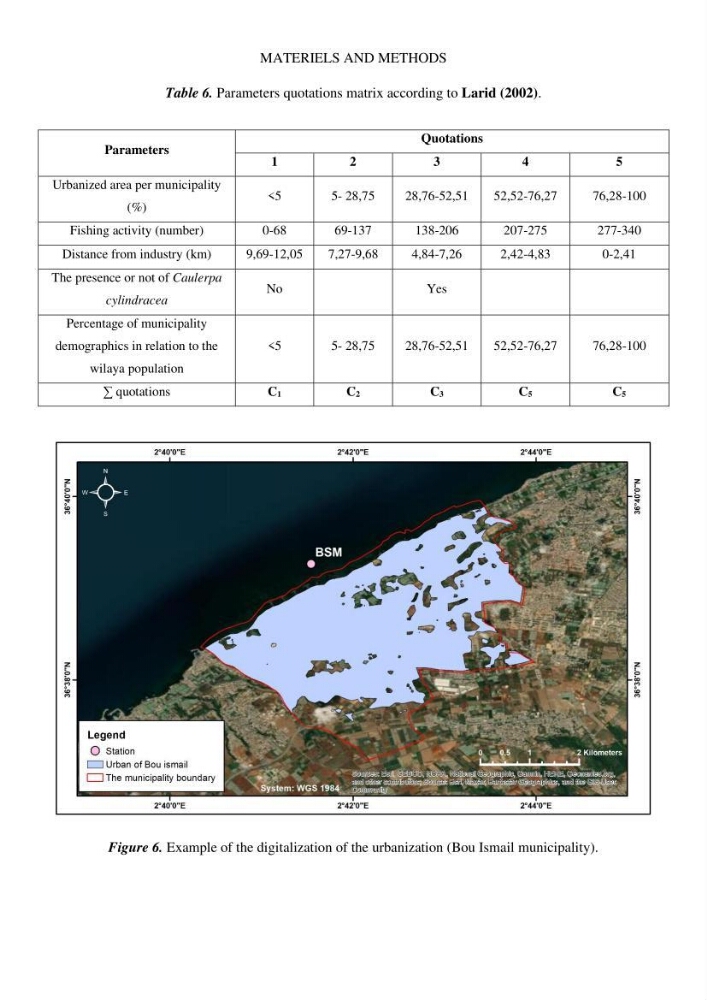 Assessment and quantification of anthropogenic pressures on Posidonia oceanica (L.) Delile 1883 meadows in the central Algerian coast