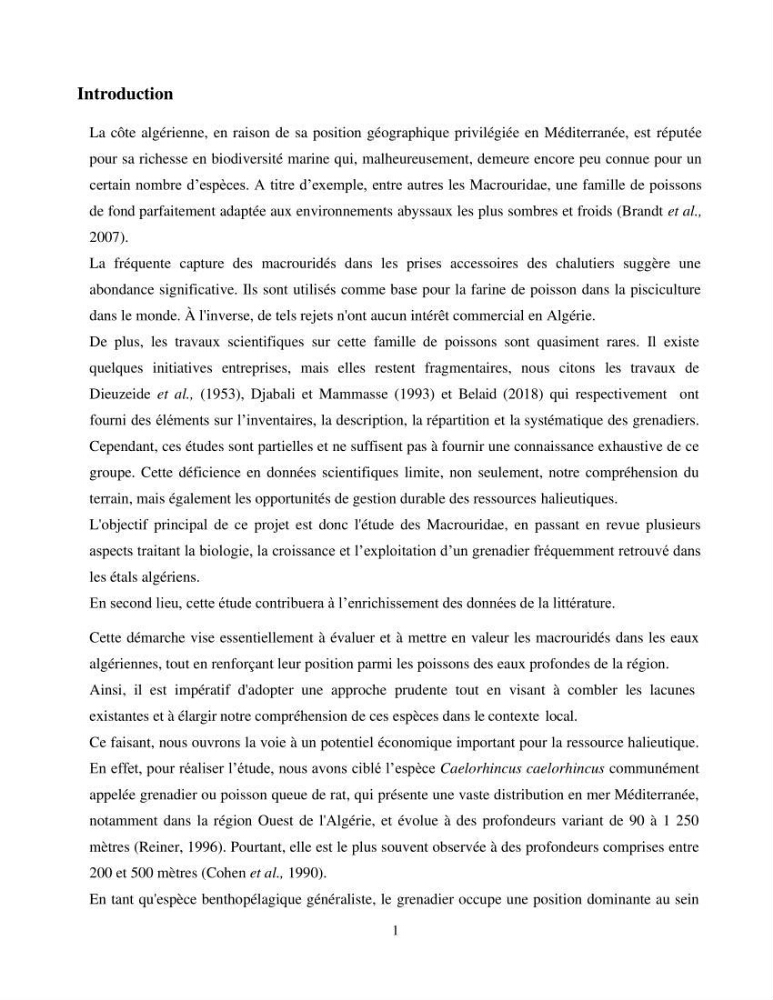 Contribution à l\'étude de Coelorinchus caelorhincus (Risso,1810 ) dans la région de Ghazaouet stcck, biologie, croissance et exploitation