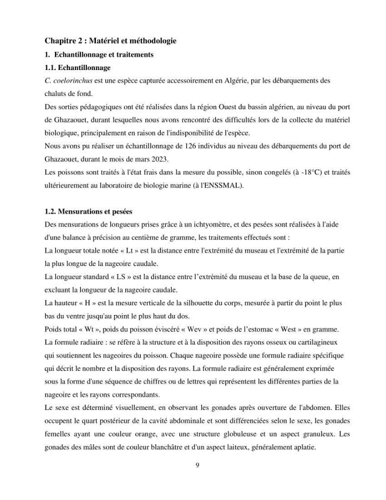 Contribution à l\'étude de Coelorinchus caelorhincus (Risso,1810 ) dans la région de Ghazaouet stcck, biologie, croissance et exploitation