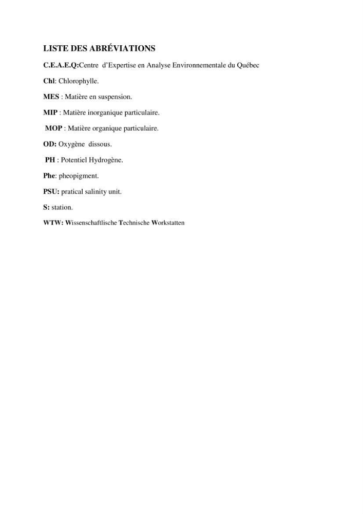 Contrôle des caractéristiques physico-chimiques du sédiment de la plage de Sidi-Fredj