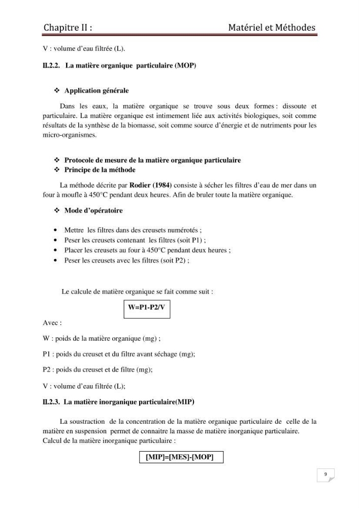 Contrôle des caractéristiques physico-chimiques du sédiment de la plage de Sidi-Fredj
