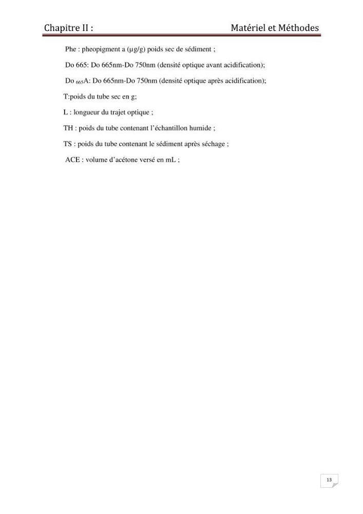 Contrôle des caractéristiques physico-chimiques du sédiment de la plage de Sidi-Fredj
