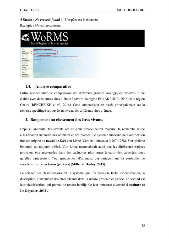 inventaire de la faune et de la flore marine d\'intérêt écologique des sites remarquables de la côte Ouest Algérienne: