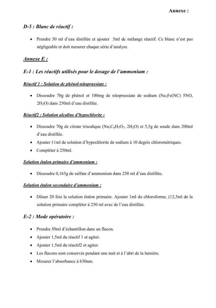 Qualité des eaux au niveau des principaux oueds du littoral Algérois