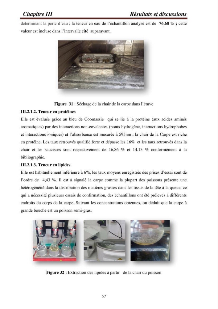 Contribution à la valorisation de la carpe chinoise Aristichthys nobilis (Richardson,1845) et l\'évaluation de la qualité des produits transformés: