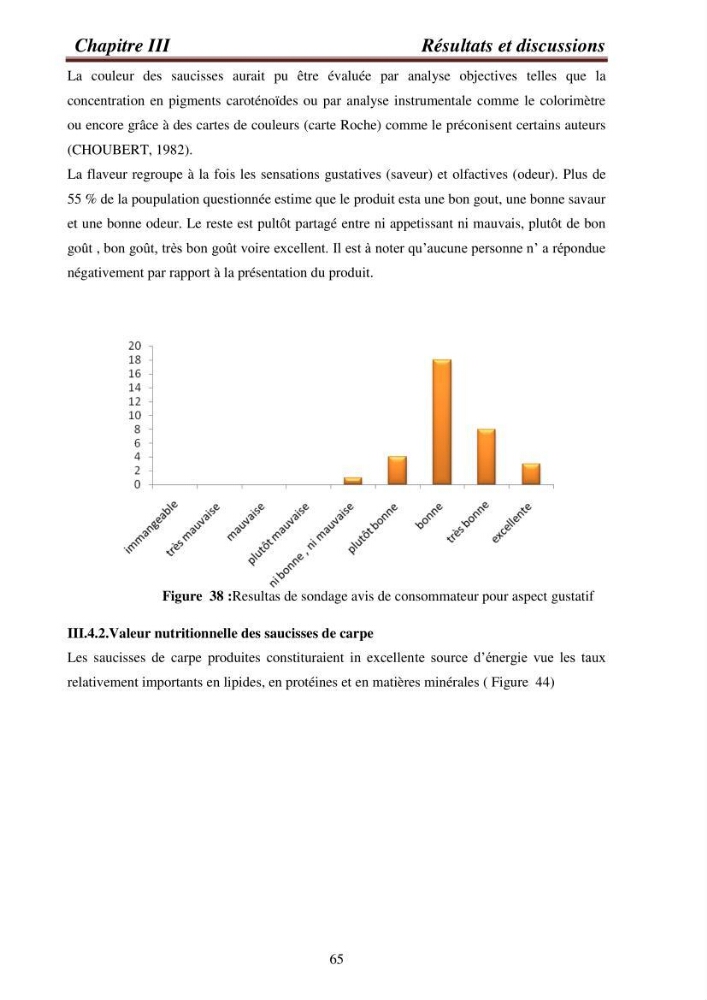 Contribution à la valorisation de la carpe chinoise Aristichthys nobilis (Richardson,1845) et l\'évaluation de la qualité des produits transformés: