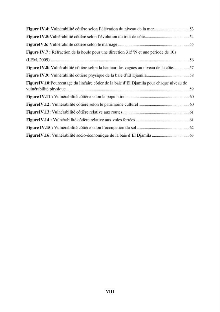 Calcul de l\'indice de vulnérabilité côtière de la baie d\'El Djamila: